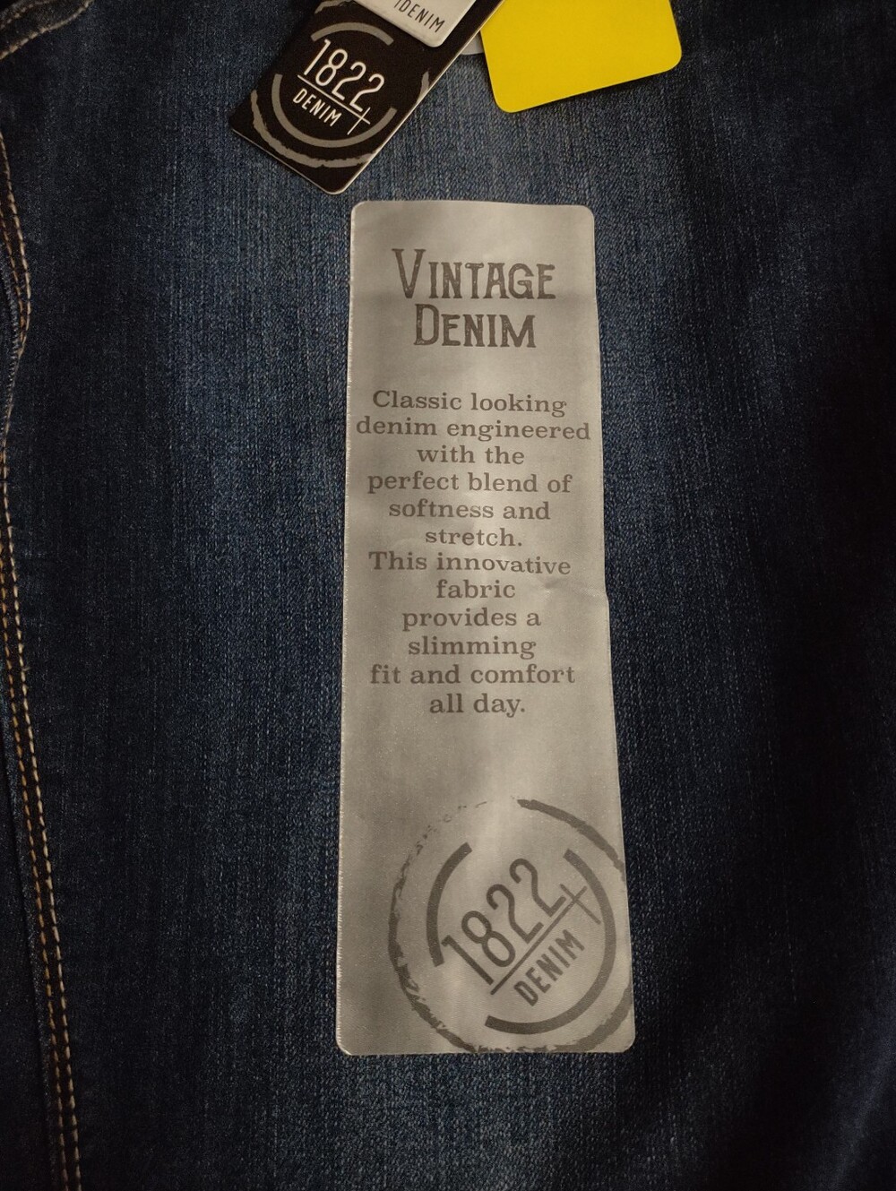 Sz 12 Vintage Skinny Jeans 1822 Brand. Dark Blue - Picture 3 of 7